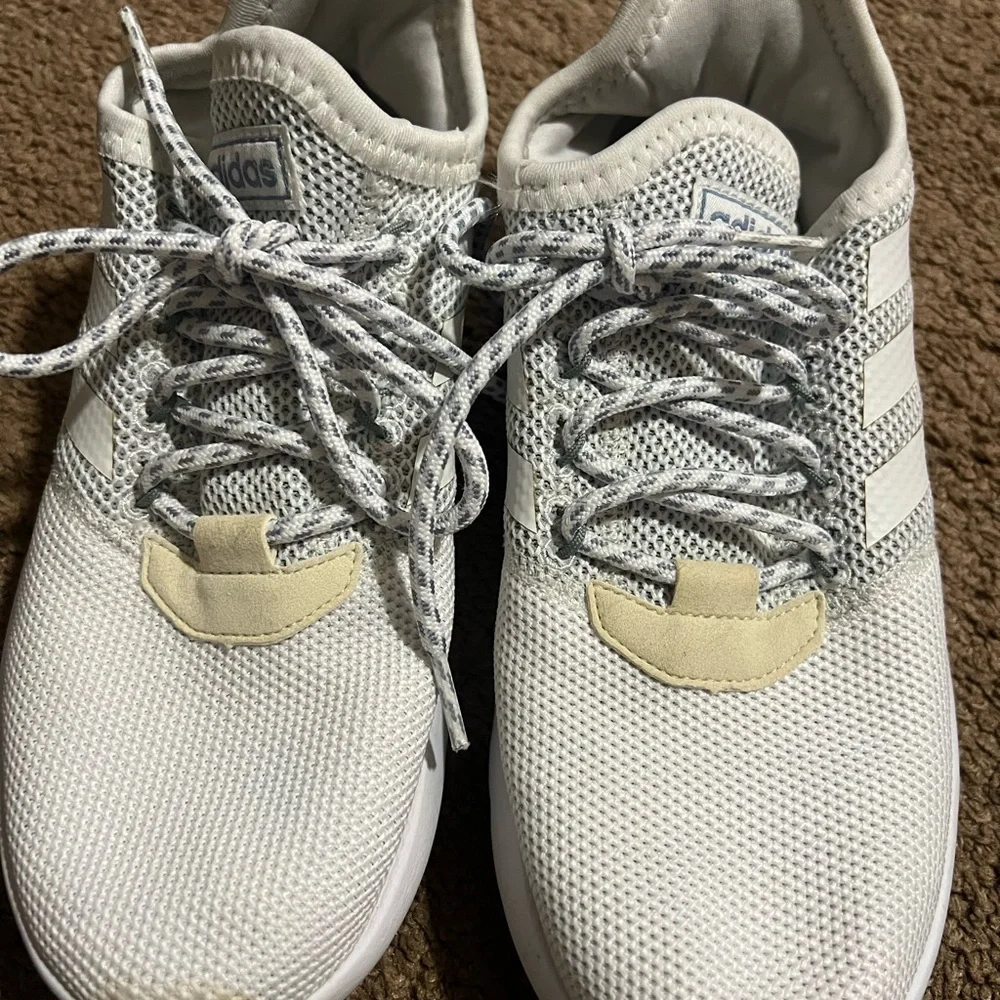 Adidas White and Cream Sneakers